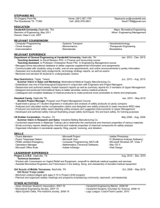 resume - Research - Vanderbilt University
