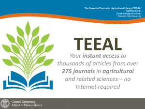 Teeal The Essential Electronic Agricultural Library