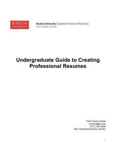 Purpose of a Professional Resume