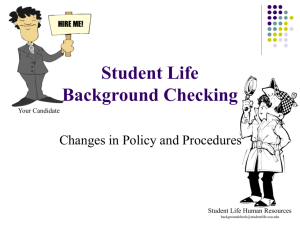 Student Life Background Checking