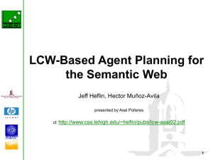 LCW-Based Agent Planning for the Semantic Web