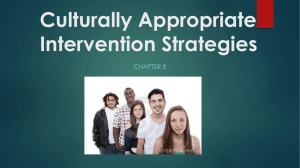 Culturally Appropriate Intervention Strategies