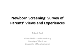 Newborn Screening - University of Southampton