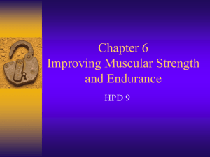 4. Muscular Strength and Endurance