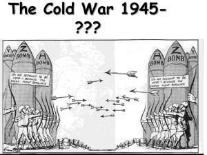 The Cold War begins 1945 -1948