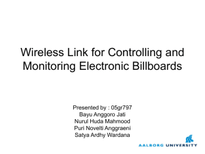 Wireless Link for Controlling and Monitoring Electronic Billboards