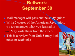 Bellwork: September 30 - Petal School District