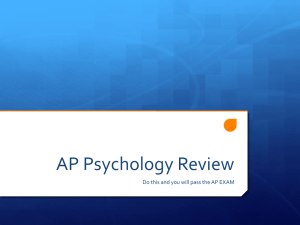 AP Psychology Review - ISA