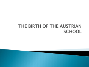 the birth of the austrian school