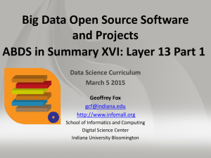 PPT - Big Data & Open Source Software Projects