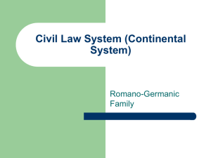 Civil Law System (Continental System)