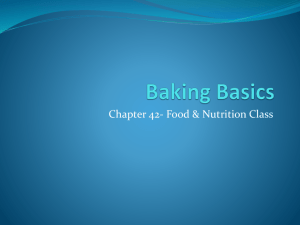Baking Basics - BFHS-Roth