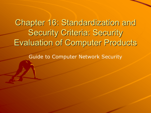Chapter 15: Security Evaluation of Computer Products