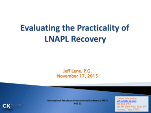 evaluating the practicality of lnapl recovery
