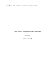Communication Research Paper Gender Differences
