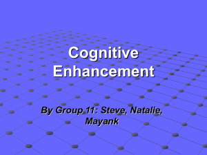 Cognitive Enhancement - UCSD Cognitive Science