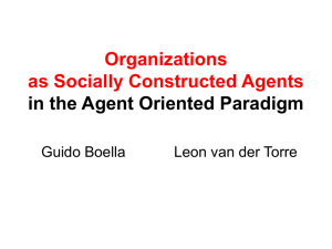 Organizations as Socially Constructed Agents in the Agent