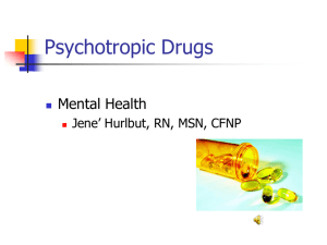 Psychotropic Meds - Nursing Pharmacology
