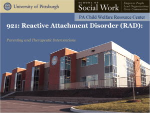 1. Reactive Attachment Disorder - Pennsylvania Child Welfare