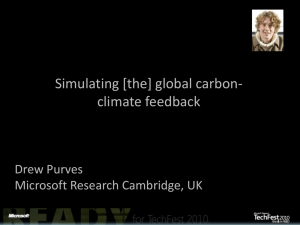 Simulating global carbon-climate feedback