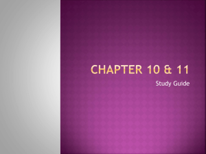 Chapter 10 & 11