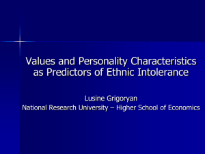 Interconnections between individual values and personality factors