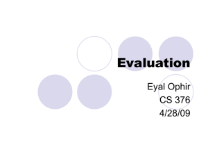 Evaluation - Stanford HCI