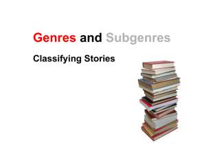 genre and subgenre PowerPoint lesson