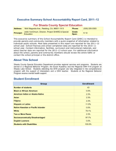School Accountability Report Card - Shasta County Office of Education