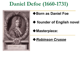 A look at daniel defoes robinson crusoe english literature essay