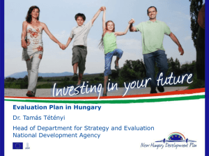 Revision of the Evaluation Plan