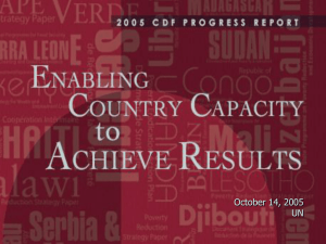 Presentation of the 2005 CDF Progress Report