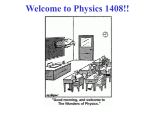 Lecture 0 - Department of Physics