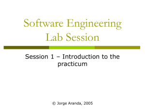 Software Engineering – Lab Session