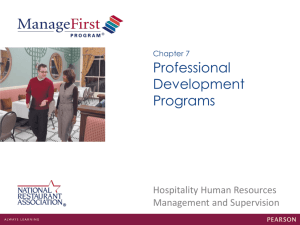 Chapter 7 Professional Development Programs