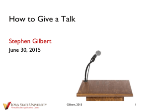 How_to_Give_a_Talk_2015 – by Stephen Gilbert