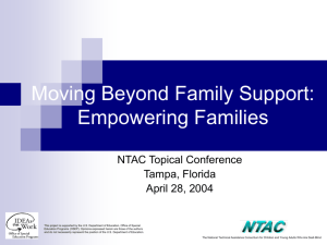 Moving Beyond Family Support: Empowering Families