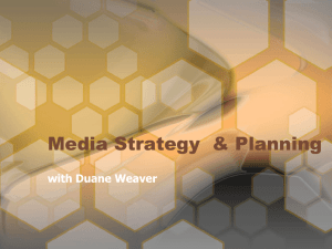 Media Strategy & Planning