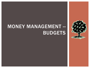 Unit 1: Money Management -