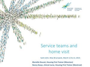 Service teams and home visit - Mental Health Commission of Canada