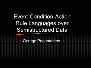 Event-Condition-Action Rule Languages on Semistructured Data