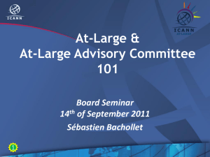 At-Large and At-Large Advisory Committee 101 - Dashboard
