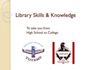 Library Skills & Knowledge To Take You From High School to College
