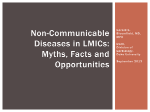 Non-communicable Cardiovascular Diseases in sub