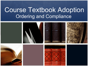 Course Textbook Adoption