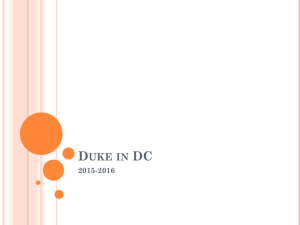 Duke in DC Info Session Powerpoint