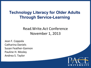 Technology Literacy for Older Adults Through