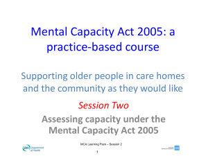 their best interests - Mental Capacity Act 2005