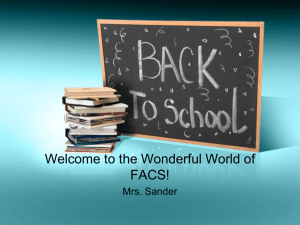 Welcome to the Wonderful World of FACS!