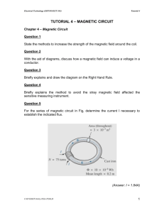tutorial 4 – magnetic circuit